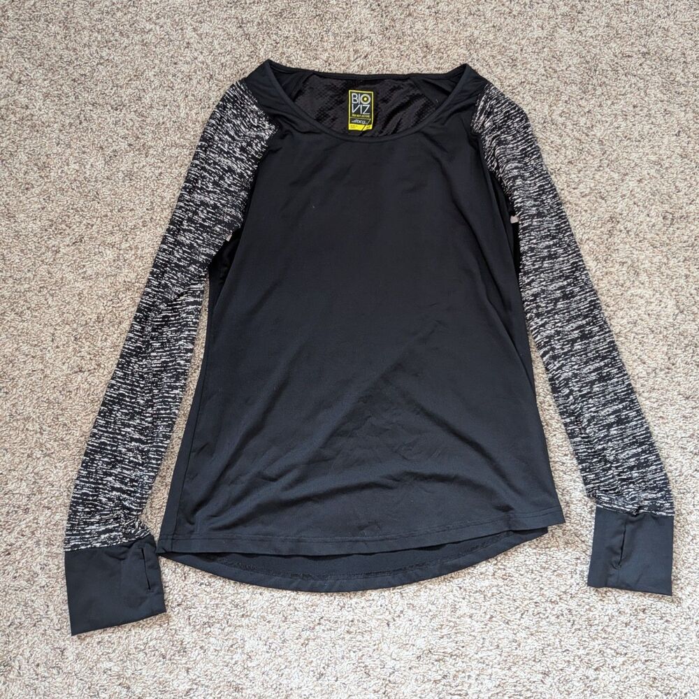 BCG Long Sleeve Athletic Top Women’s Medium BioViz 360 Reflective Running Active